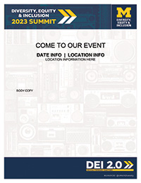 2023 DEI Summit 8.5x11 flyer template with white background